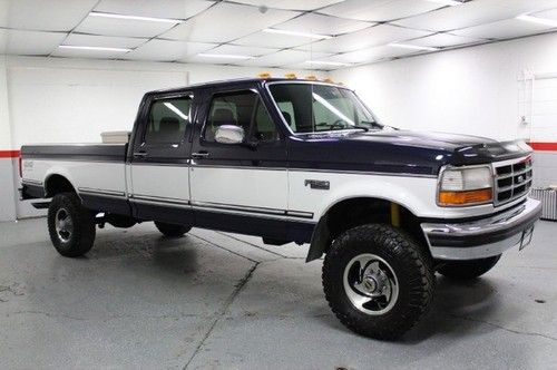 94 f350 xlt crew cab long bed 7.5l 460 v8 4x4 4wd rust free classic clean carfax