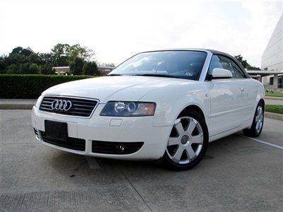 Audi a4 convertible,white on tan,47k miles,lth heated seats,runs great!!