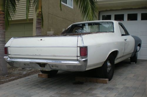 1968 el camino ss396 factory black/black 4 speed a/c, #'s match, ca black plates