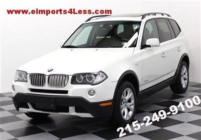 09 x3 3.0i awd bmw white/saddle leather pano roof heated seats xenon lights 4wd