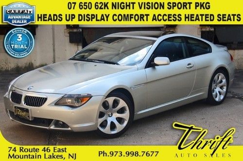 07 650 62k night vision sport pkg heads up display comfort access heated seats