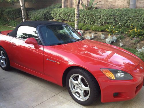 Honda s2000   year 2001  red exterior, black leather interior