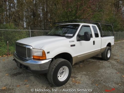 Ford f250 lariat 4x4 pickup truck ext. cab leather ac auto cruise lumber rack