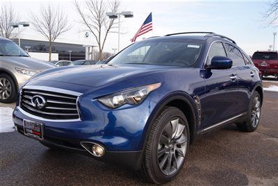 12 infiniti fx35 limited edition awd, navigation, leather, sunroof, blue 8k mile