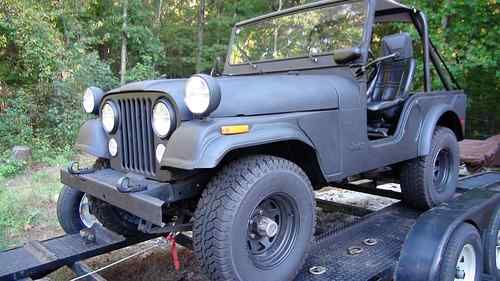 1975 jeep restored, original parts, low mileage, flat black, hunter's dream!!