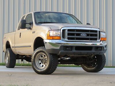 99 f350 (7.3) xlt power-stroke 6-speed manual 4x4 lifted bfgs swb carfax tx !!!!