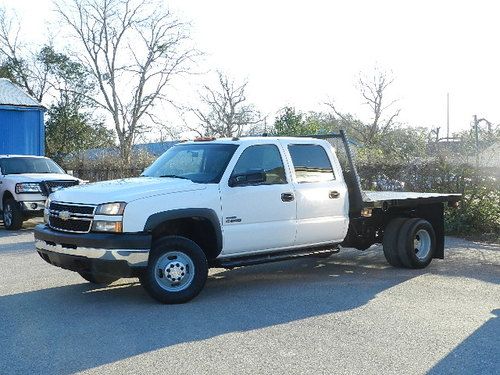 2007 chevrolet silverado 3500 8ft flat bed crew cab dually 6.6l duramax allison