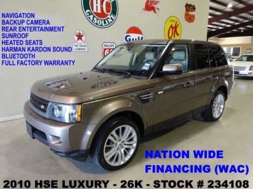 10 range rover sport hse lux,roof,nav,rear dvd,htd lth,20in whls,26k,we finance!