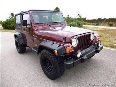 02 jeep wrangler sport 4x4 auto 4.0l clean carfax upgraded wheels tires soft top