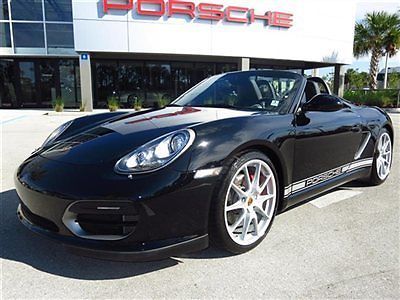 2011 porsche boxster spyder black over black nicely optioned certified