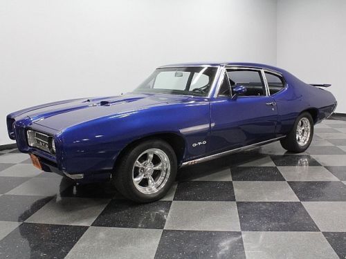 Frame-up restored, nice electric blue paint, pontiac 400 v8, gto tribute car