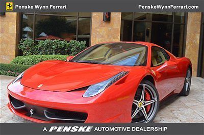 2013 ferrari 458 spider rosso corsa-beige penske wynn ferrari maserati