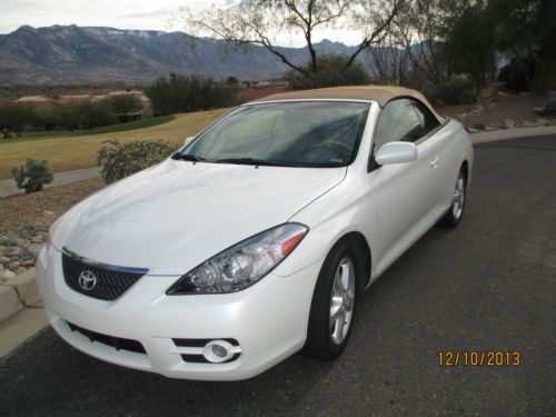 2008 Toyota Solara SLE Convertible 2-Door 3.3L, white w/beige top, US $14,300.00, image 2