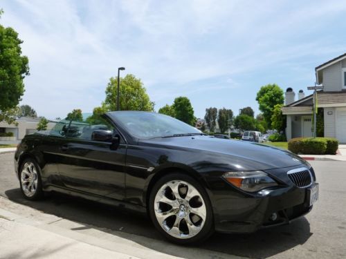 2006 bmw 6 series 650 650i convertible premium sport package black california