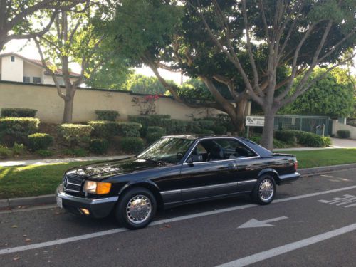 1991 mercedes benz 560sec - california car - black on black - 560 sec last year