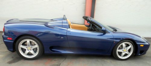 2003 ferrari 360f1 spyder in rare tdf blue