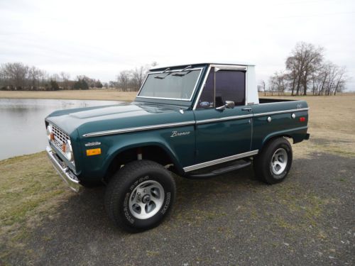 1972 ford bronco sport original half cab with auto ps pb nice driver look!