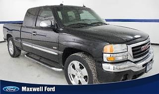 04 sierra 1500 ext cab 4x2 slt, vortec max ho 6.0l v8, leather, clean 1 owner!