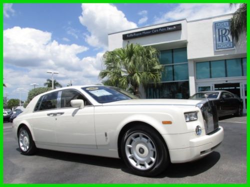 08 cornish white 6.8l v12 rr sedan *veneered instrument panel *low miles *fl