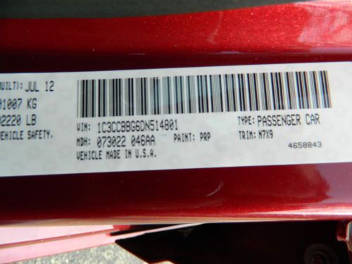 2013 Chrysler 200 Touring XM radio Heated Power Mirrors Aloy Wheels, US $11,900.00, image 64