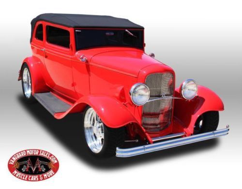 32 ford sedan convert steel  cobra restomod 5 speed  street rod 1 of a kind