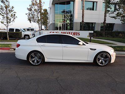 2013 bmw m5 alpine white over black loaded with options turbo sedan