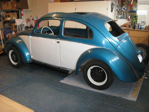 1958 vw beetle sunroof/ragtop original rust-free california car