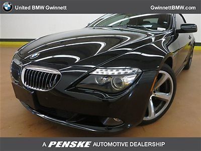 650i 6 series low miles 2 dr convertible automatic gasoline 4.8l 8 cyl black sap
