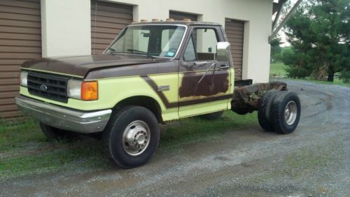 1988 ford f450 superduty cab &amp; chassis 7.3 diesel previously wrecker ford truck