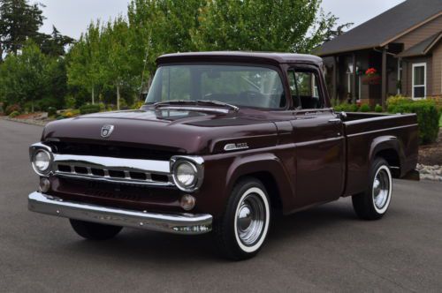 1957 ford custom cab f100 short wide rare big back window rat rod truck pickup