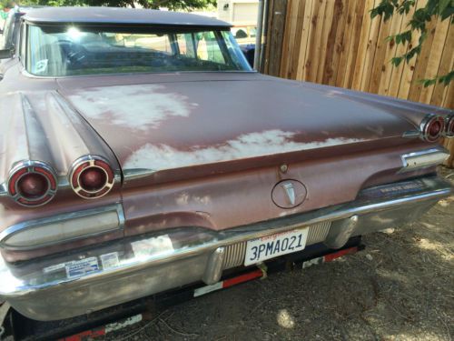 1960 Pontiac Bonneville 4 Door Hardtop A/C car,rat rod,patina,low rod,project,GM, image 2