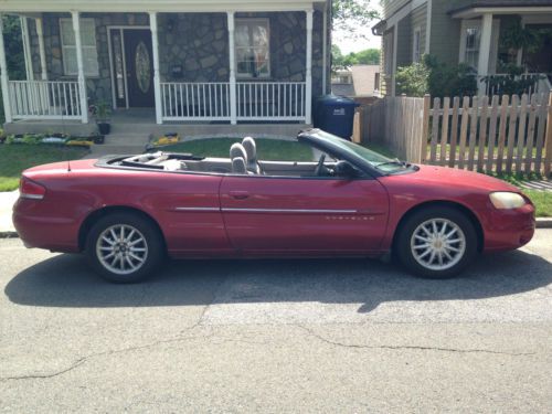 2001 chrysler sebring convertible (red)