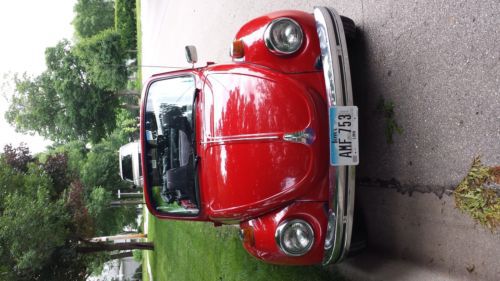 Classic red 1975 volkswagen  super beetle convertible good condition