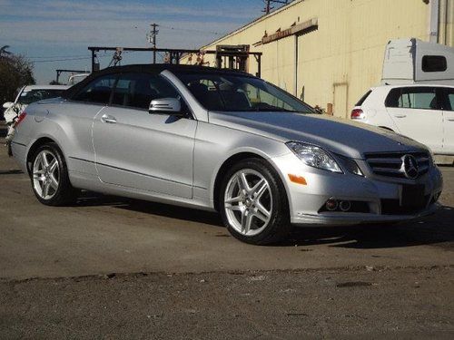 2011 mercedes-benz e350 cabriolet damaged rebuilder runs! cooling good low miles