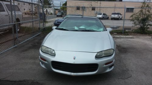 2002 chevy camaro z28 / silver-black / 83k miles / t-tops / 5.7l v8 / rwd