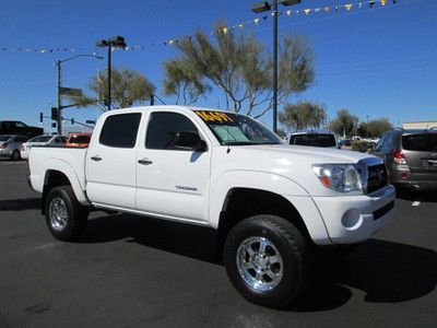 2007 lifted white automatic double cab pickup truck prerunner