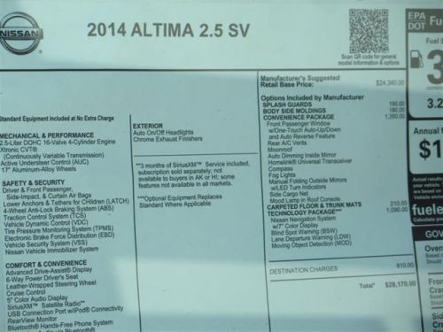 2014 Nissan Altima 2.5 SV, US $23,952.00, image 3