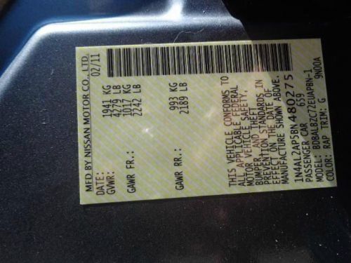 2011 Nissan Altima 2.5 SL, US $15,800.00, image 5