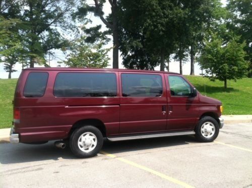 2004 ford e-350 xlt 15 passenger super duty van club wagon low miles 6.8l v10