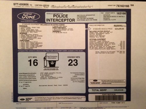 2007 Ford Crown Victoria Police Interceptor, US $4,500.00, image 17