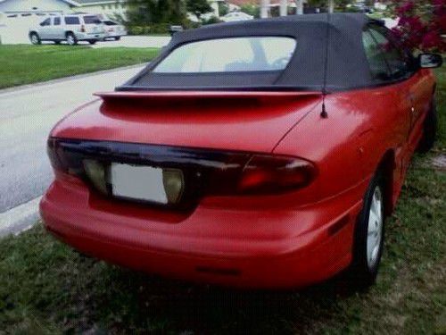 Wow bright red pontiac sunfire gt convertible florida car with 96386 original mi