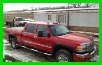 2006 gmc sierra 2500 hd crew cab slt turbo diesel6.6l v8 32v 4wd bose leather cd