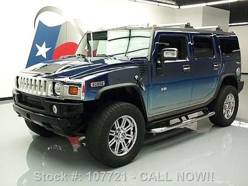 2007 hummer h2 4x4 6-pass htd leather sunroof 20's 60k texas direct auto