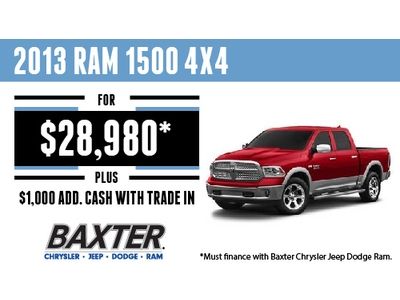 New 2013 ram 1500 quad cab express 4x4's starting at $28,980. see description