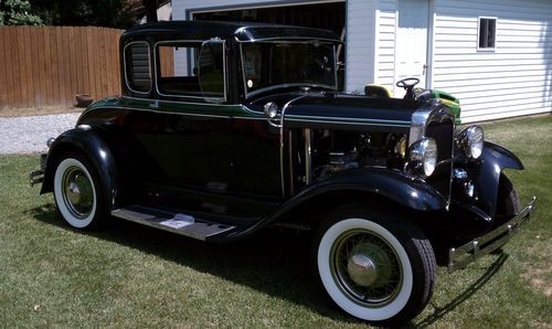 1930-- ford model a coupe- 50s-- 60s era -- hot rod