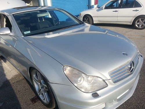 Nice silver mercedes cls 500 with custom bumper kit