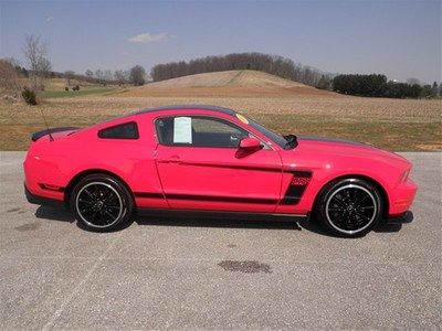 2012 ford mustang boss 302 manual coupe red recaro 5.0l 444 hp vehicle #2560