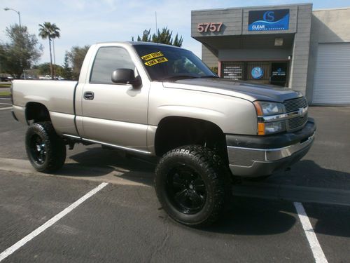 2003 chevrolet silverado *rare* lifted--wheels--70k miles--4x4--5.3 "no reserve!