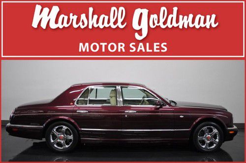 2001 arnage wildberry with magnolia 13,100 miles books upper &amp; lower veneers nav