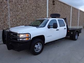 2008 chevrolet silverado 3500 crew cab 4x4 hay hauling flatbed-carfax certified